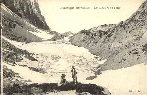 Samoens Glaciers du Folly Gletscher Bergsteiger Kat. Samoens
