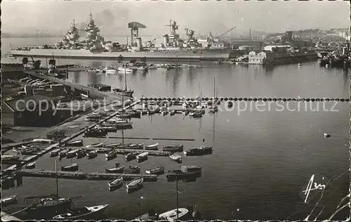 Toulon Var Croiseur Le Richelieu Port Kreuzer Schiff Kat. Toulon