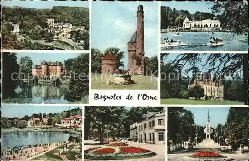 Bagnoles de l Orne Chateau Lac Casino Etablissement Thermal Tour Eglise du Sacre Coeur Kat. Bagnoles de l Orne