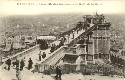 Marseille Passerelle des Ascenseurs de Notre Dame de la Garde Kat. Marseille