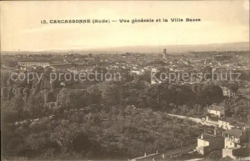 Carcassonne Vue generale et la Ville Basse Kat. Carcassonne