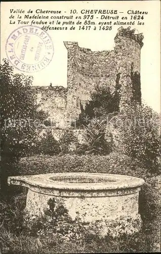 Chevreuse Chateau de la Madeleine construit en 975 Ruines Kat. Chevreuse