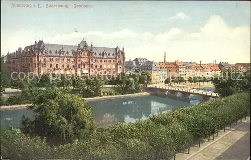 Strassburg Elsass Germania Rheinbruecke Kat. Strasbourg