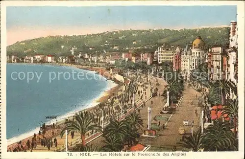 Nice Alpes Maritimes Les Hotels sur la Promenade des Anglais Kat. Nice