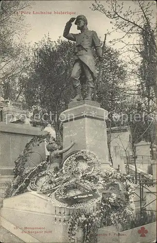 Paris Monument du Sergent Hoff au Pere Lachaise historique Cimetiere Kat. Paris