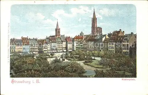 Strassburg Elsass Kleberplatz Muenster Deutsche Reichspost Kat. Strasbourg