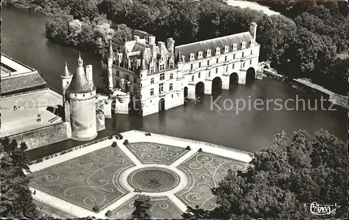 Chenonceaux Indre et Loire Chateau vue aerienne Kat. Chenonceaux