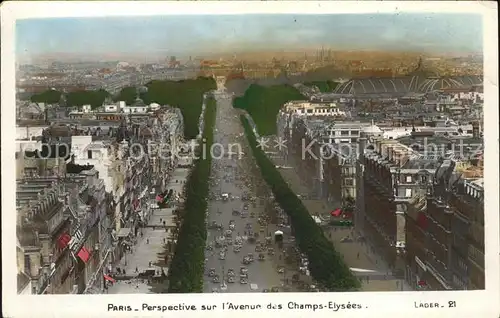 Paris Perspective sur l Avenue des Champs Elysees Kat. Paris