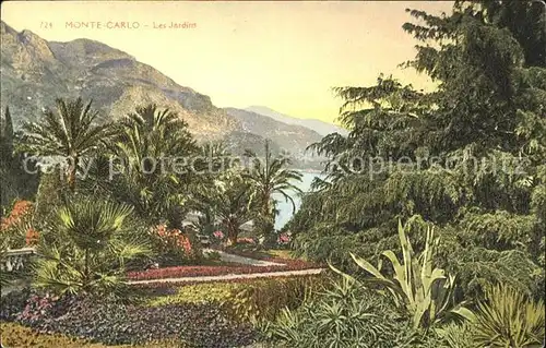 Monte Carlo Jardins Panorama et les Montagnes Kat. Monte Carlo