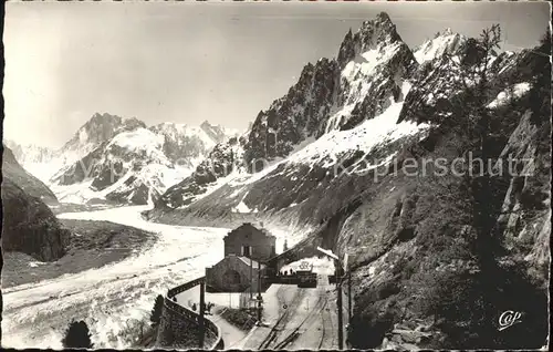 Chamonix Gare de Montenvers et Mer de Glace Eismeer Gletscher Kat. Chamonix Mont Blanc
