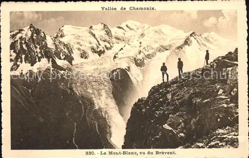 Chamonix Vu du Brevent Glacier Gletscher Bergsteiger Kat. Chamonix Mont Blanc