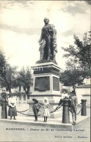 Marennes Charente Maritime Statue de Chasseloup Laubat Monument Kat. Marennes