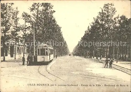 Roubaix Entree de la Ville Boulevard de Paris Tram Kat. Roubaix