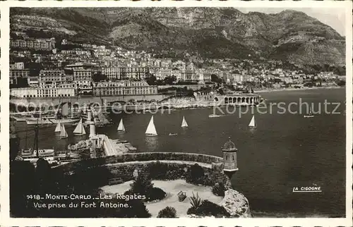 Monte Carlo Les Regates vue prise du Fort Antoine Kat. Monte Carlo