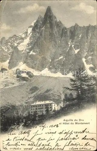 Chamonix Hotel du Montanvert Aiguille du Dru Alpes Kat. Chamonix Mont Blanc