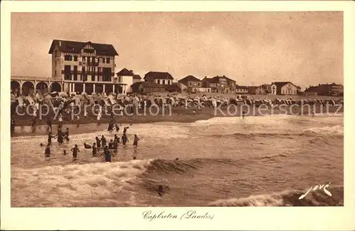 Capbreton sur Mer Plage a l heure du bain Kat. Capbreton