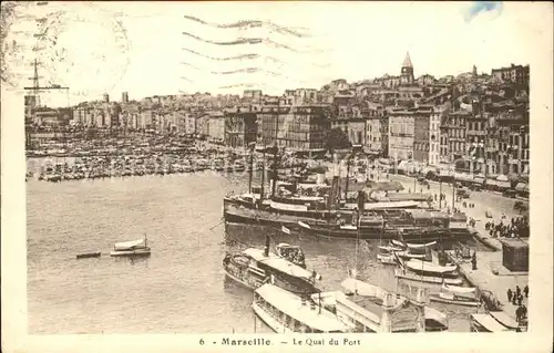 Marseille Quai du Port Bateau Kat. Marseille