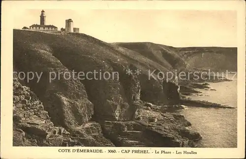 Cap Frehel Cotes d Armor Bretagne Phare Les Houlles Felsenkueste Kat. Frehel