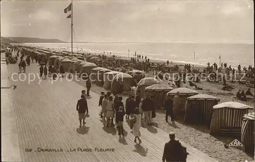 Deauville Plage Fleurie Strandleben Kat. Deauville