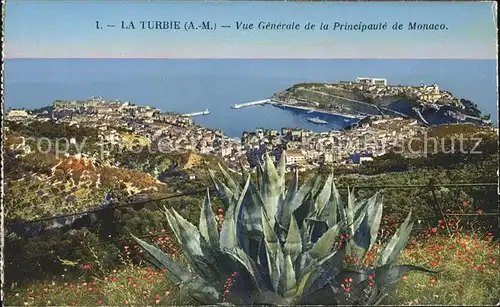 La Turbie Vue generale de la Principaute de Monaco Port Kat. La Turbie