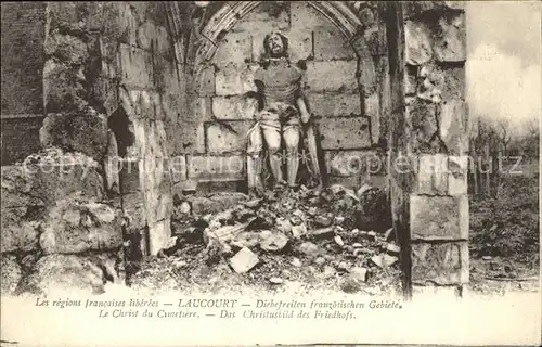 Laucourt Christ du Cimetiere Christusbild des Friedhofs Kat. Laucourt