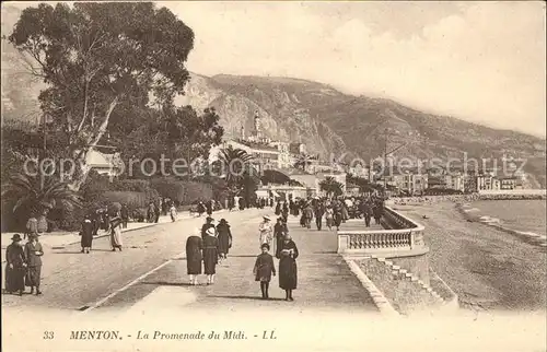 Menton Alpes Maritimes Promenade du Midi Kat. Menton