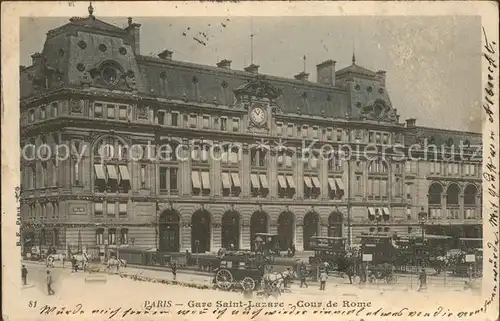 Paris Gare Saint Lazare Cour de rome Kat. Paris