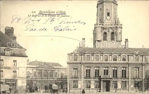 Boulogne sur Mer Beffroi et Palais de Justice Glockenturm Kat. Boulogne sur Mer
