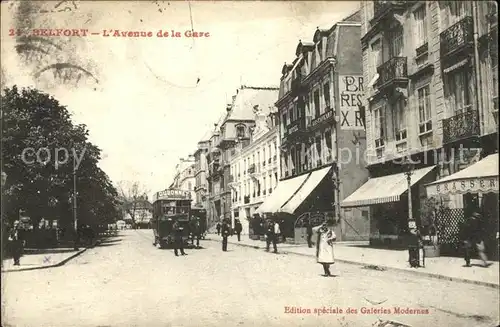 Belfort Alsace Avenue de la Gare Tram Kat. Belfort
