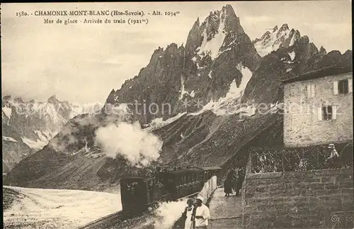 Chamonix Mer de glace Train Chemin de Fer du Montenvers Eismeer Gletscher Eisenbahn Kat. Chamonix Mont Blanc