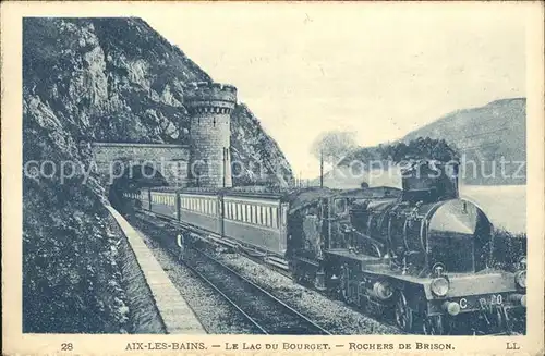 Aix les Bains Lac du Bourget Rochers de Brison Tunnel Chemin de fer Dampflokomotive Kat. Aix les Bains