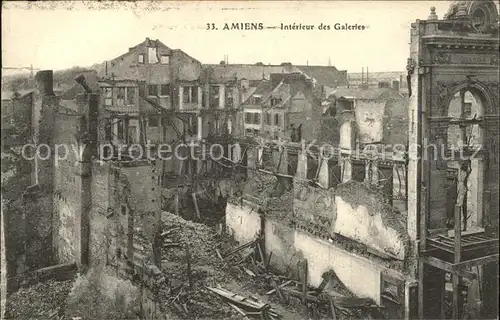 Amiens Interieur des Galeries Ruines Grande Guerre Truemmer 1. Weltkrieg Kat. Amiens