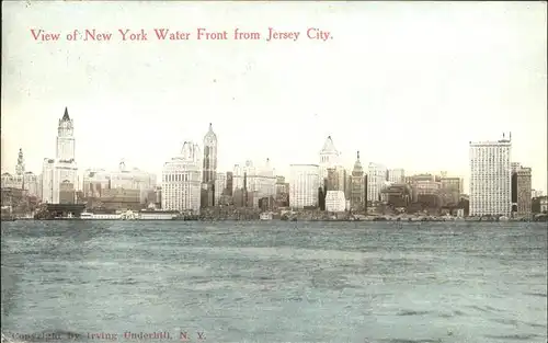 New York City View of Water Front from Jersey City / New York /