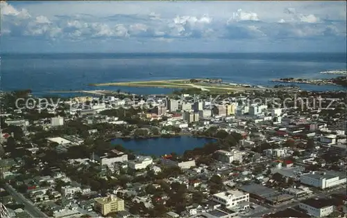 Saint Petersburg Florida Downtown Mirror Lake Tampa Bay in the distance aerial view Kat. Saint Petersburg