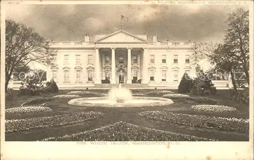 Washington DC The White House Fontaine Kat. Washington