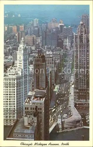 Chicago Illinois Michigan Avenue Skyscraper aerial view Kat. Chicago