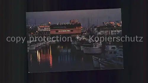 San Francisco California Fisherman s Wharf at night Kat. San Francisco