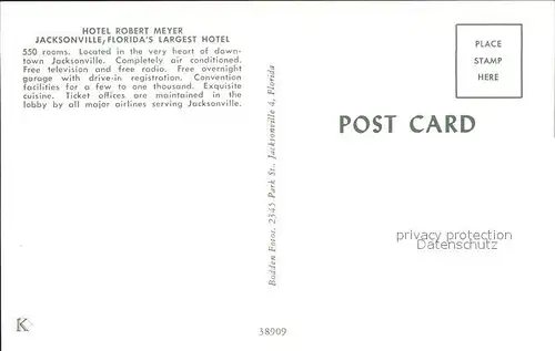 Jacksonville Florida Hotel Robert Meyer Kat. Jacksonville