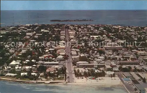 Key West Aerial view Duval Street Gulf of Mexico Atlantic Ocean Kat. Key West