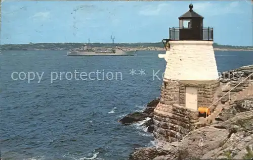 Newport Rhode Island Castle Hill Light Narragansett Bay Boat Kat. Newport