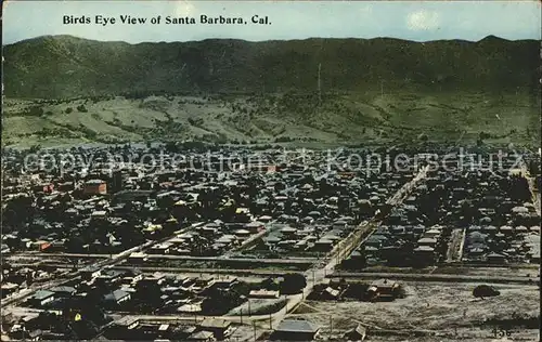 Santa Barbara California Birds Eye view Panorama Kat. Santa Barbara