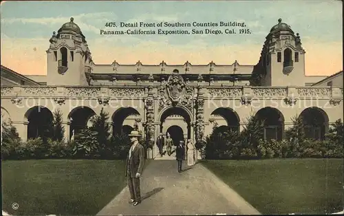 San Diego California Southern Counties Building Panama California Exposition 1915 Kat. San Diego