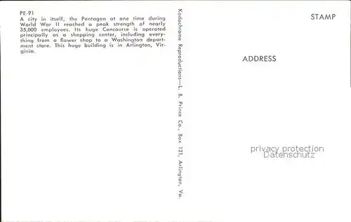 Arlington Virginia Aerial view of the Pentagon Kat. Arlington
