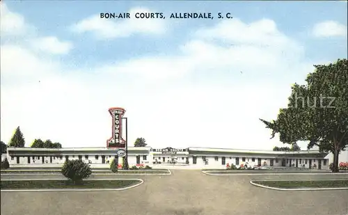 Allendale South Carolina Bon Air Courts Motel Kat. Allendale