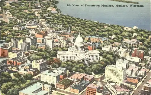 Madison Wisconsin Aerial view of Downtown Kat. Madison