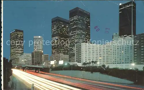 Los Angeles California Downtown Hilton Hotel at night Kat. Los Angeles