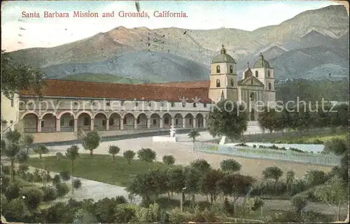 Santa Barbara California Mission and Grounds Kat. Santa Barbara