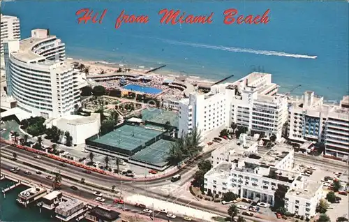 Miami Beach Hotels Tennis aerial view Kat. Miami Beach