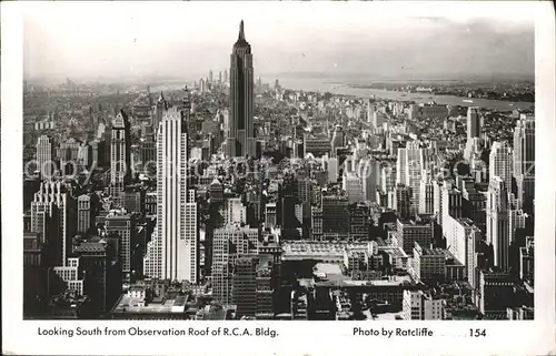 New York City Looking south from Observation Roof of RCA Building / New York /