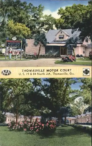 Thomasville Georgia Motor Court Hotel Garden Kat. Thomasville